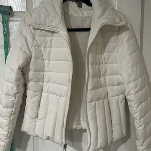Kenneth Cole Reaction White Quilted Puffer Jacket is used
